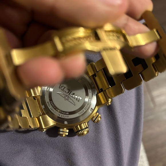 Invicta Gold and Black Watch with Chronograph - Picture 8 of 11